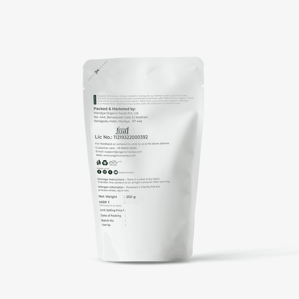 Organic Apricot 250g Backside