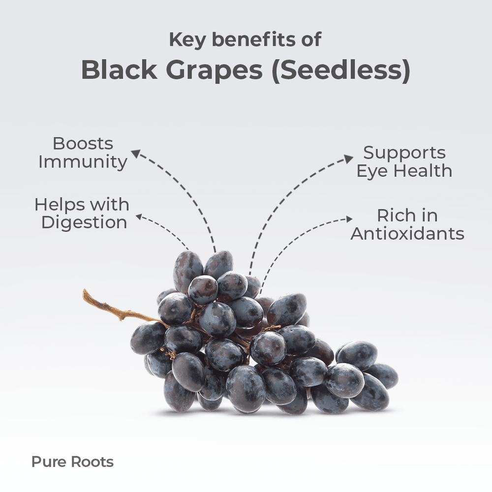 Organic Black Grapes (Seedless) Organic Black Grapes (Seedless) - Organic Mandya