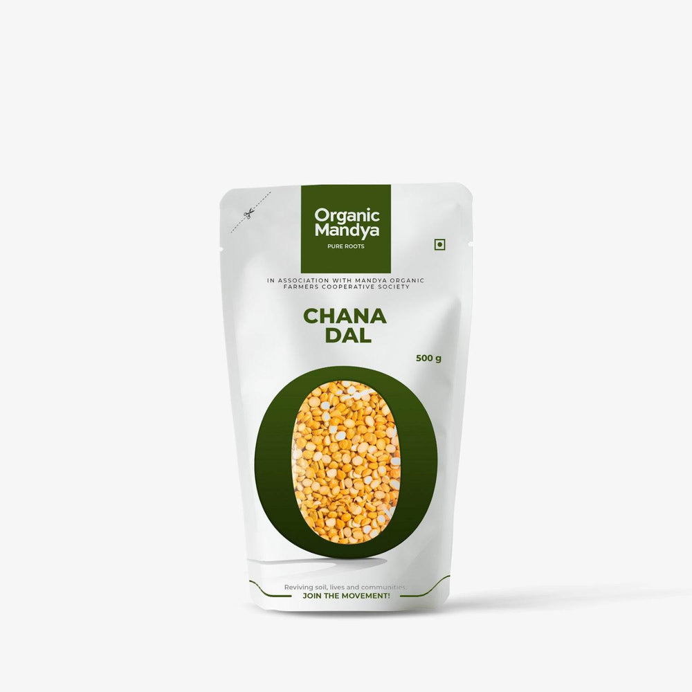 Organic Chana Dal  Chana Dal (500g) Front- Organic Mandya