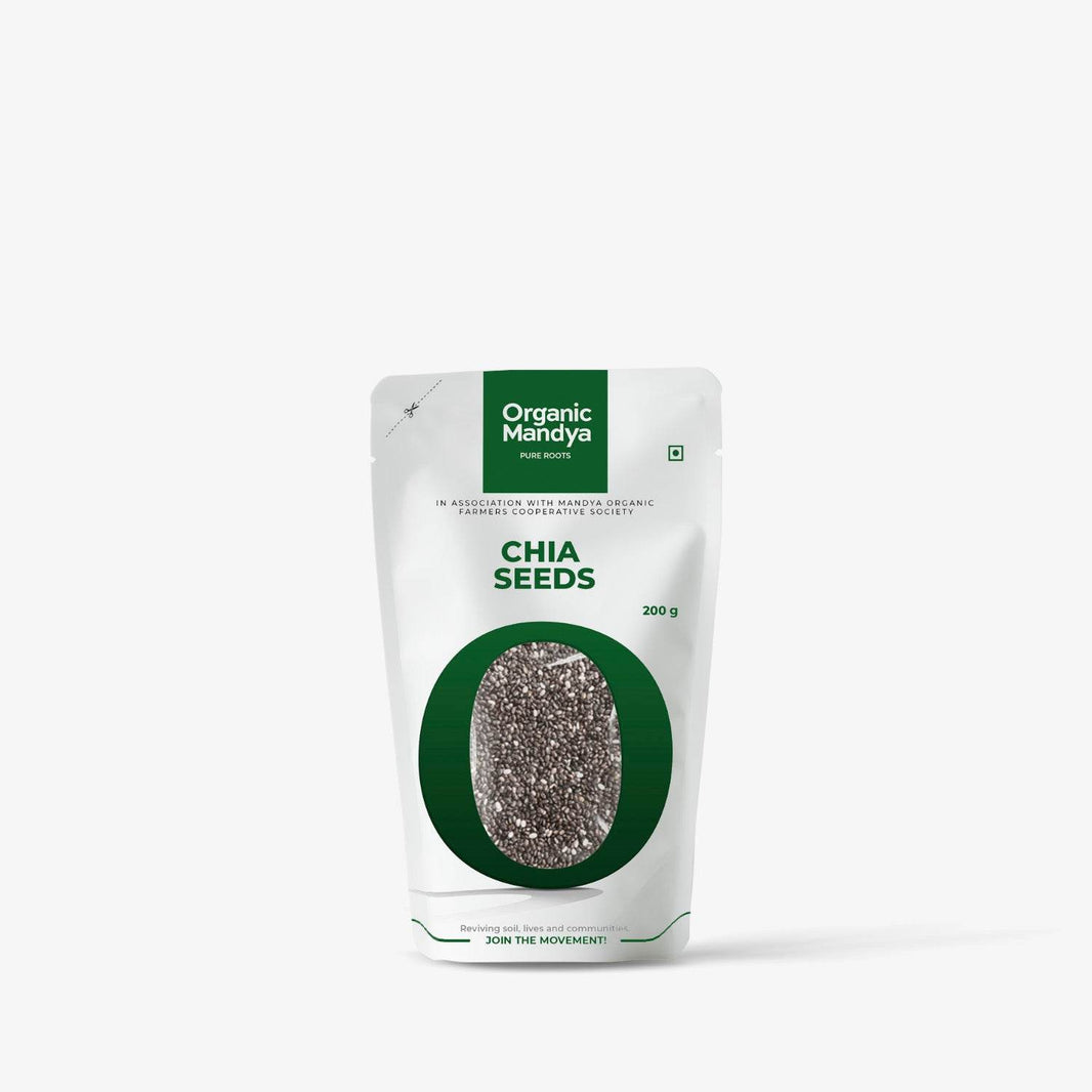 Chia Seeds-200g Front-Organic Mandya