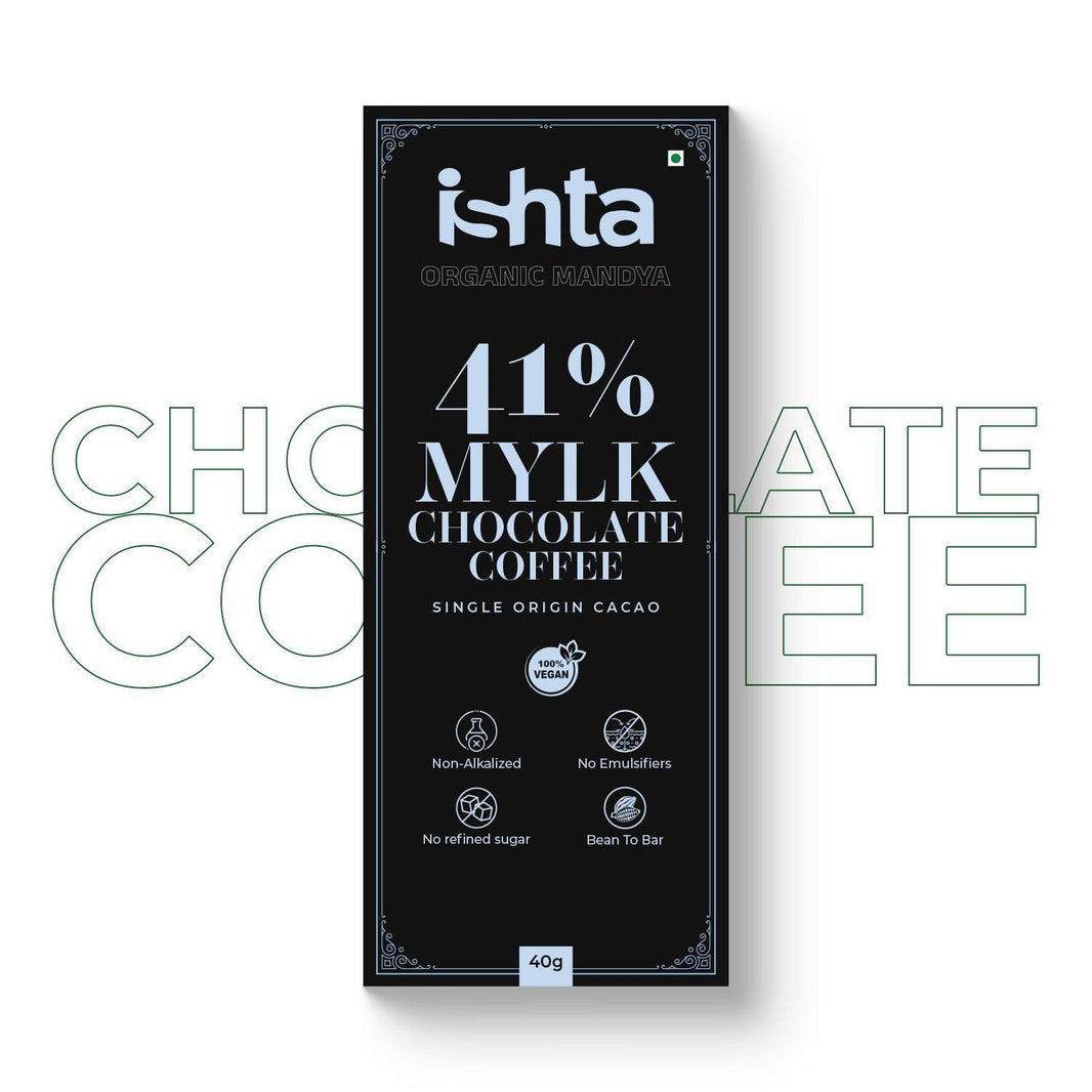 41% Mylk Chocolate with coffee (40g) - Organic Mandya