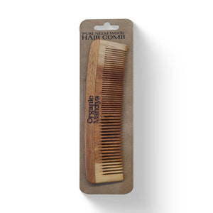 Pure Neem-Wood Hair Comb Double Tooth - Organic Mandya