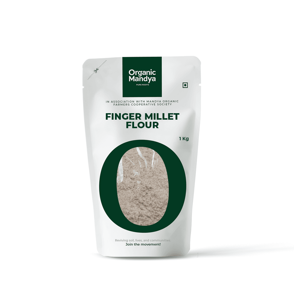 Finger Millet Flour 1kg Front-Organic Mandya