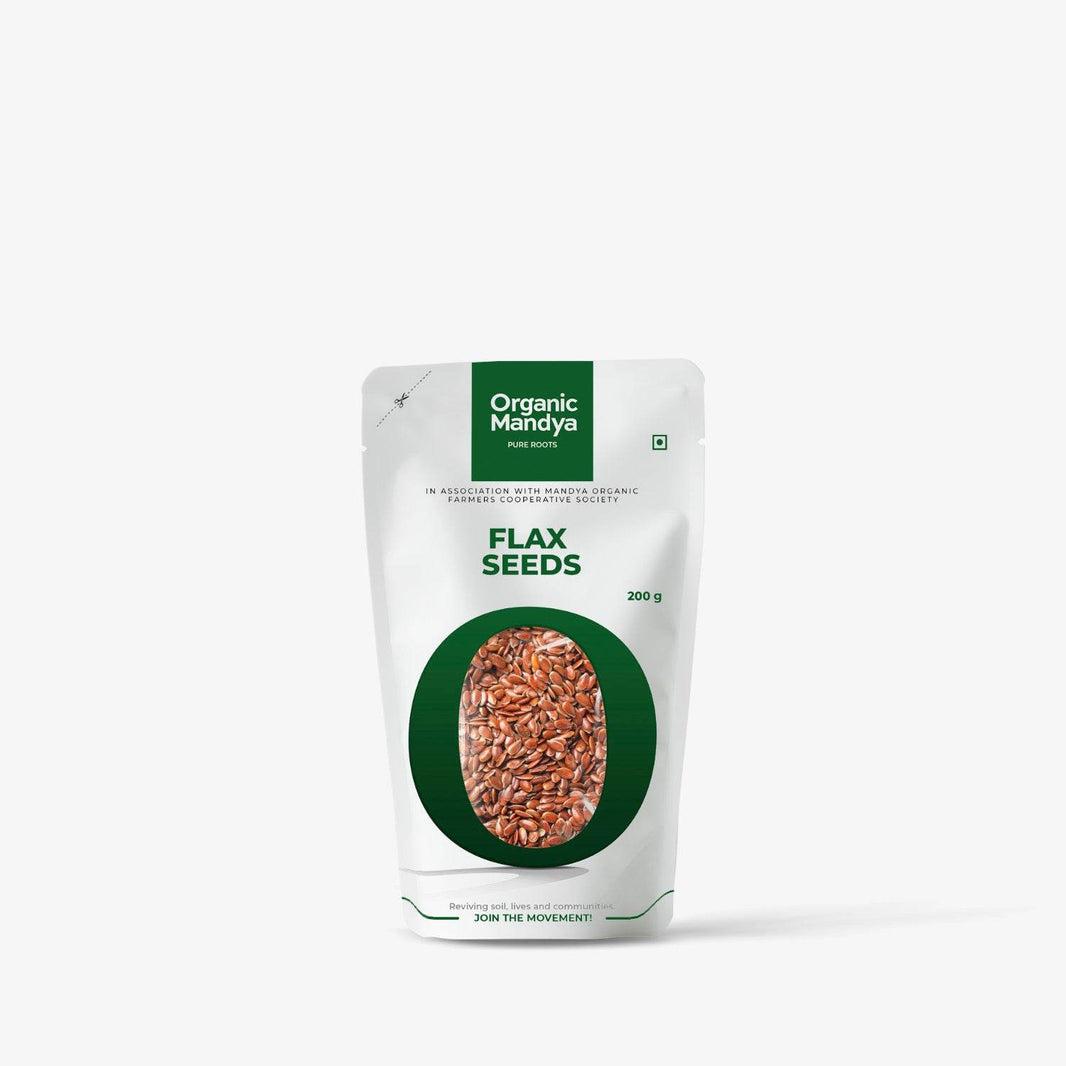 Flax Seeds 200g Front-Organic Mandya