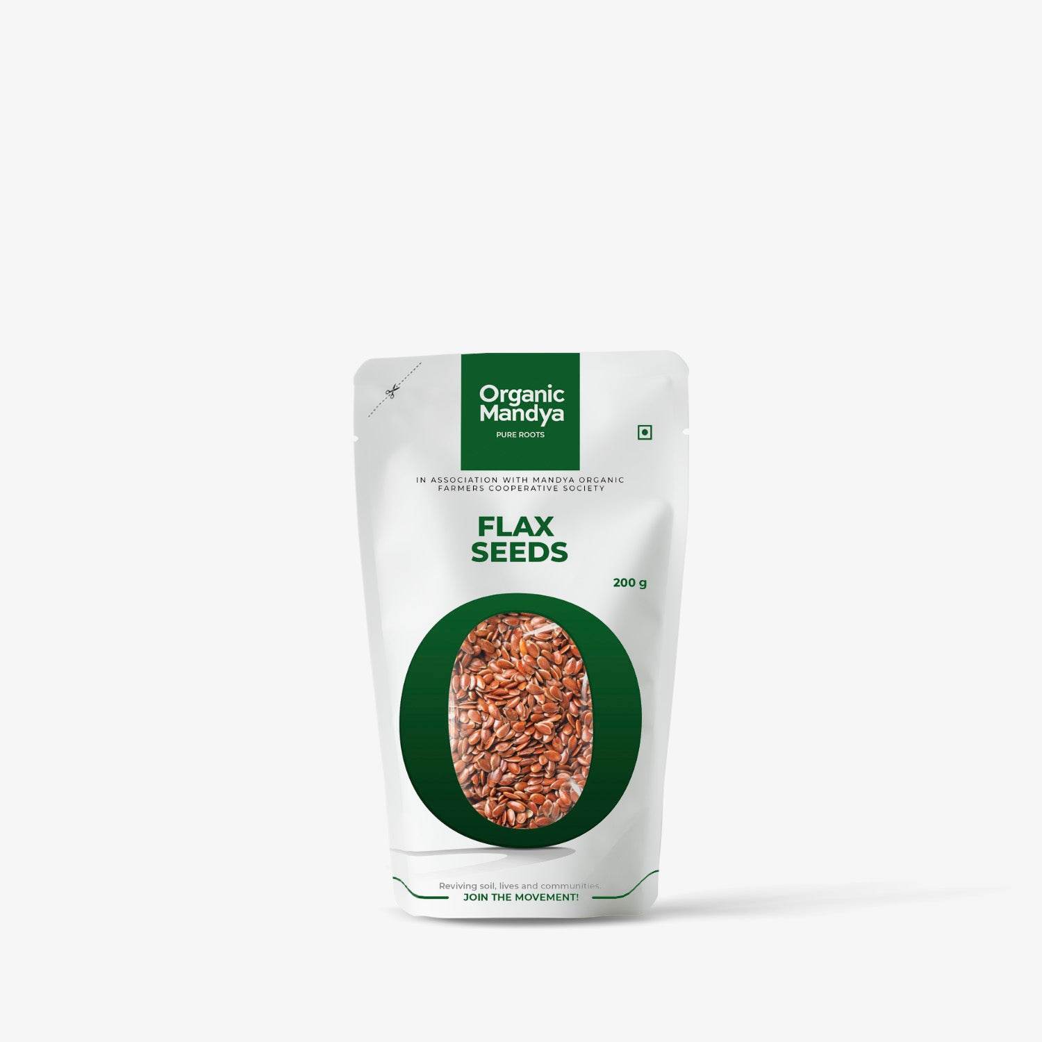 Organic Flax seeds Flax Seeds 200g Front-Organic Mandya