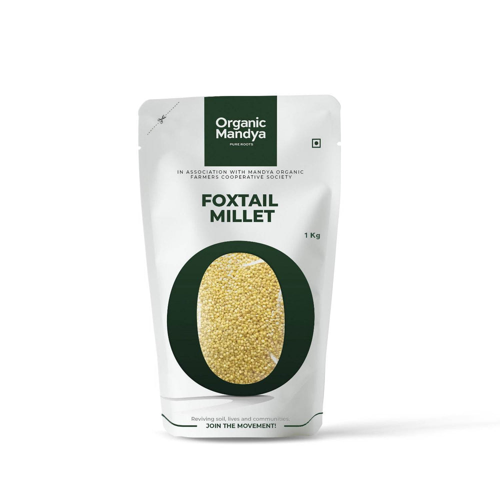 Organic Foxtail Millet (Navane) Foxtail Millet 1kg Front-Organic Mandya