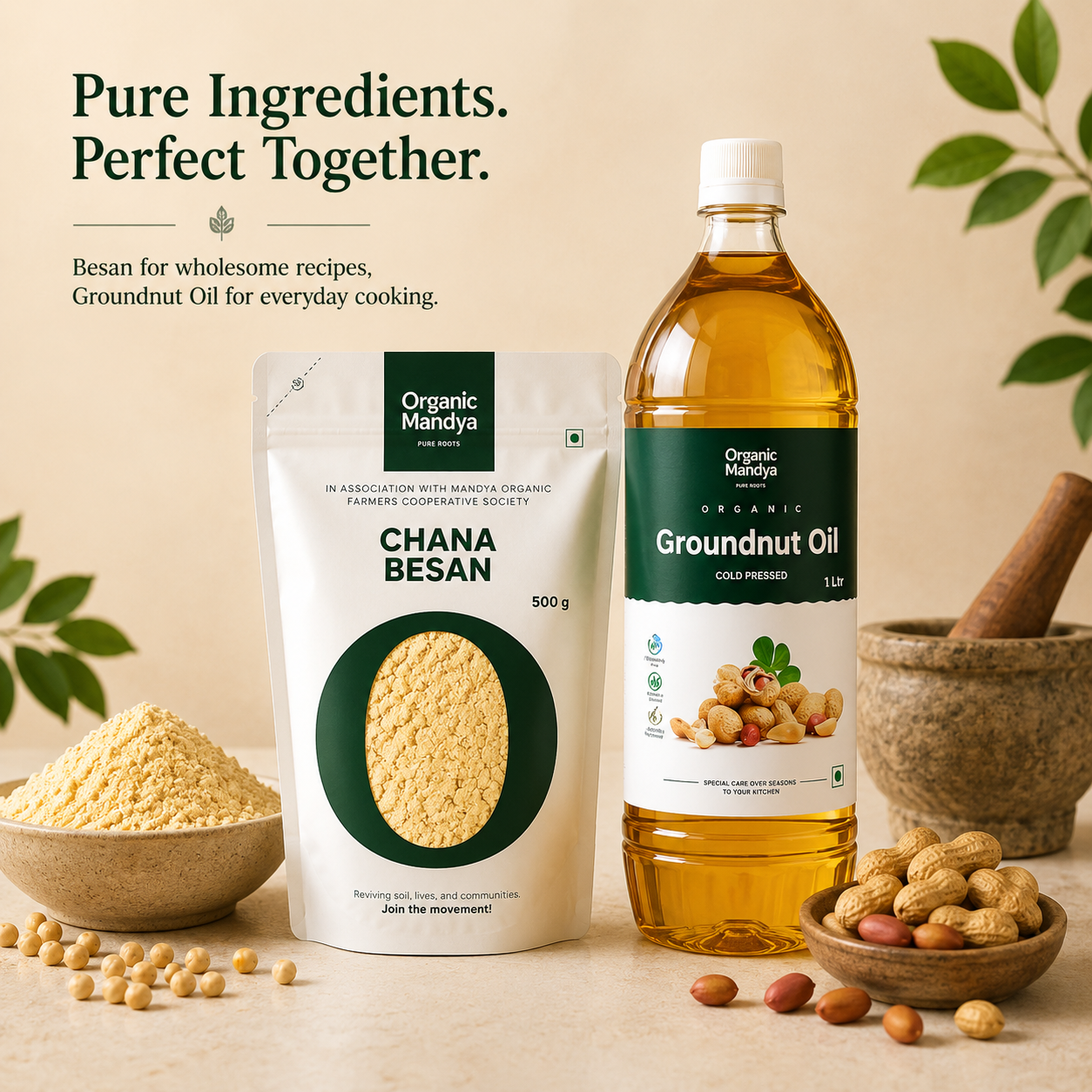 Organic Mandya Monsoon Bajji Bonda Combo – Cold Pressed Groundnut Oil & Besan Organic Mandya Monsoon Bajji Bonda Combo – Cold Pressed Groundnut Oil & Besan
