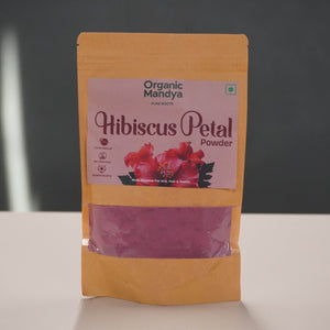 Hibiscus Petal Powder 100g Front - Organic Mandya