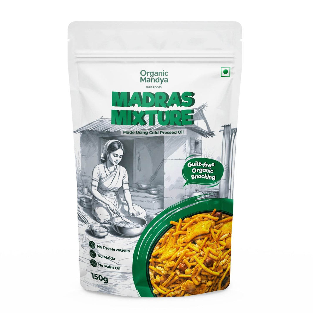 Madras mixture (150g) front - Organic Mandya