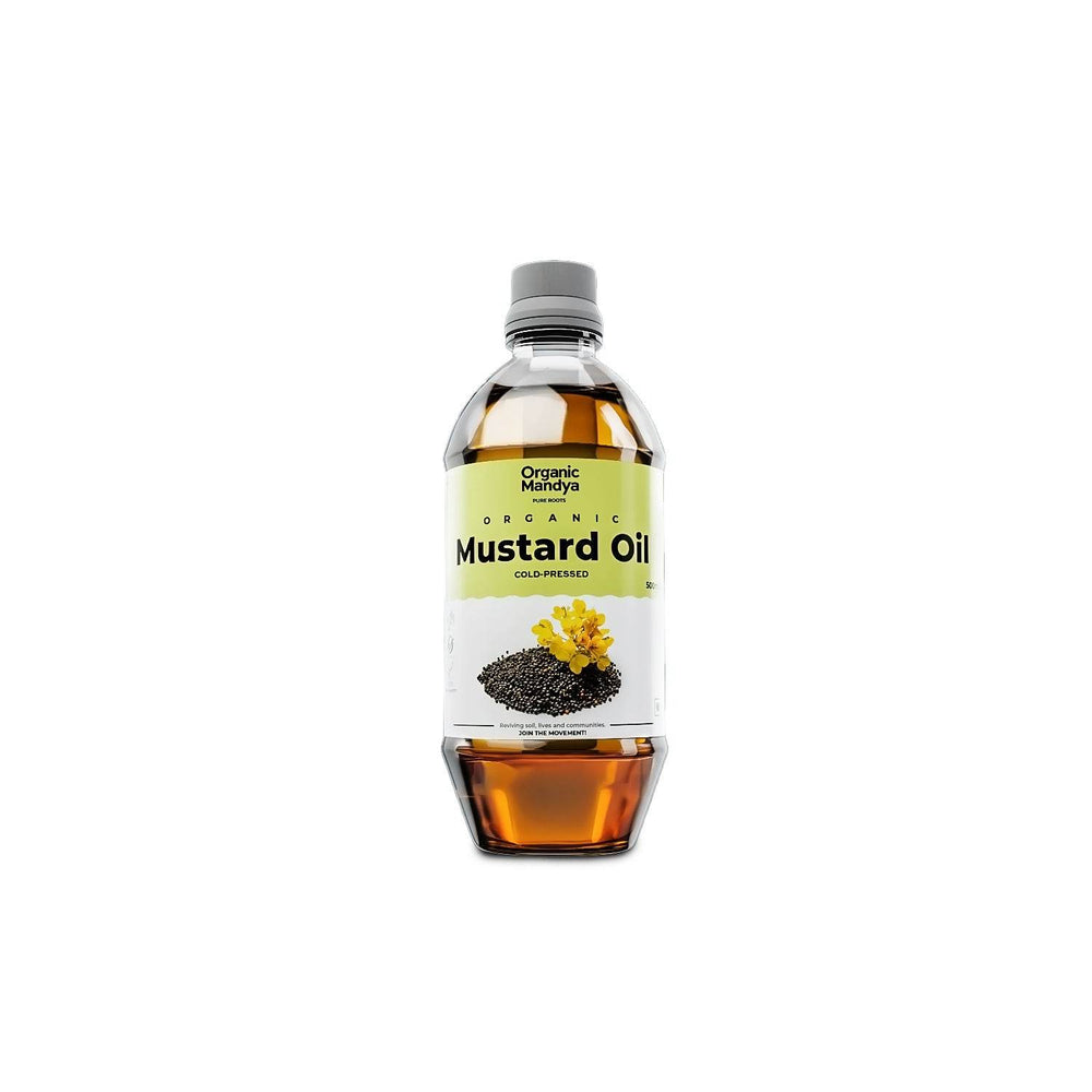 Mustard Oil Mustard oil front - Organic mandya