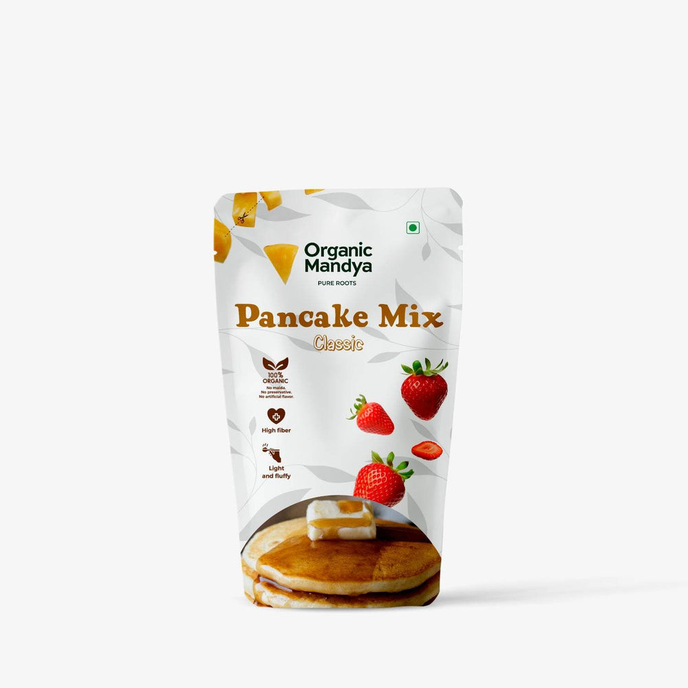 Millet Classic Pancake Mix Pancake mix classic (125g) front - Organic Mandya