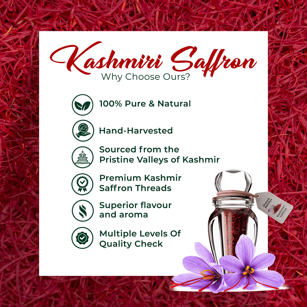 Organic Kashmiri Saffron Organic Kashmiri Saffron - Organic Mandya
