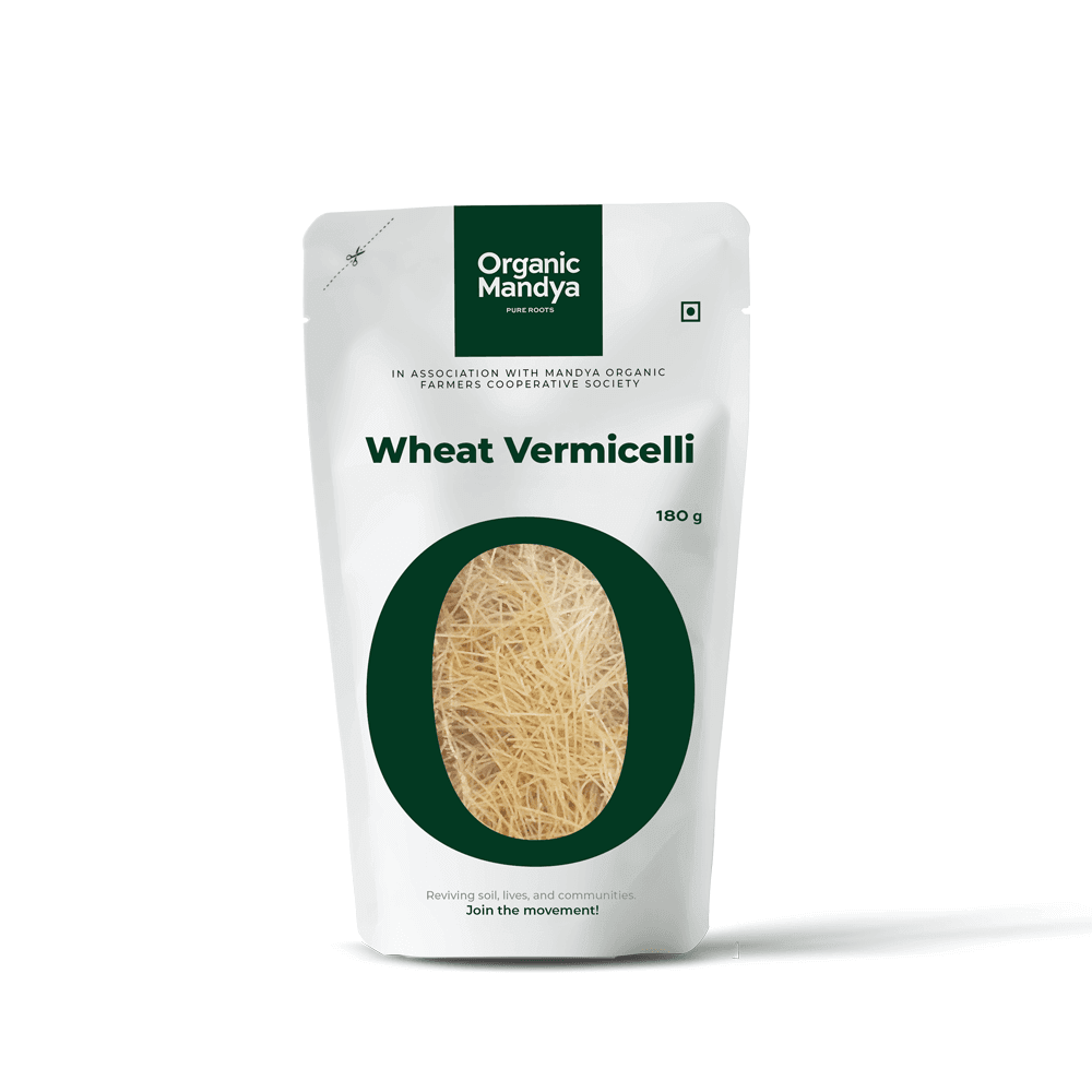 Package of Organic Mandya Wheat Vermicelli on a white background