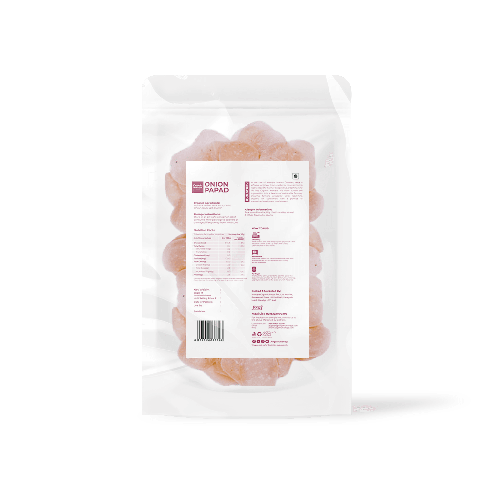 Onion Papad  Onion papad  (150g) Backside