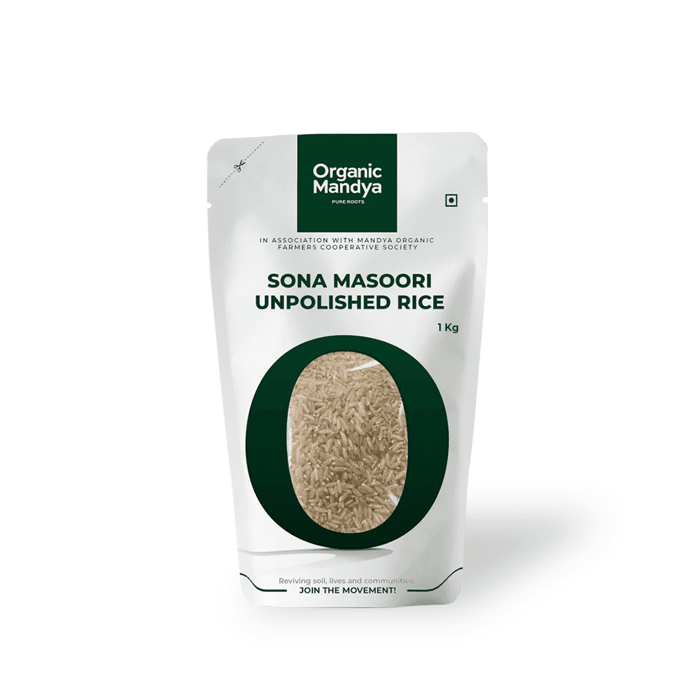 Organic Sonamasuri/ Sona Masoori Unpolish Organic Sonamasuri/ Sona Masoori Unpolish - Organic Mandya