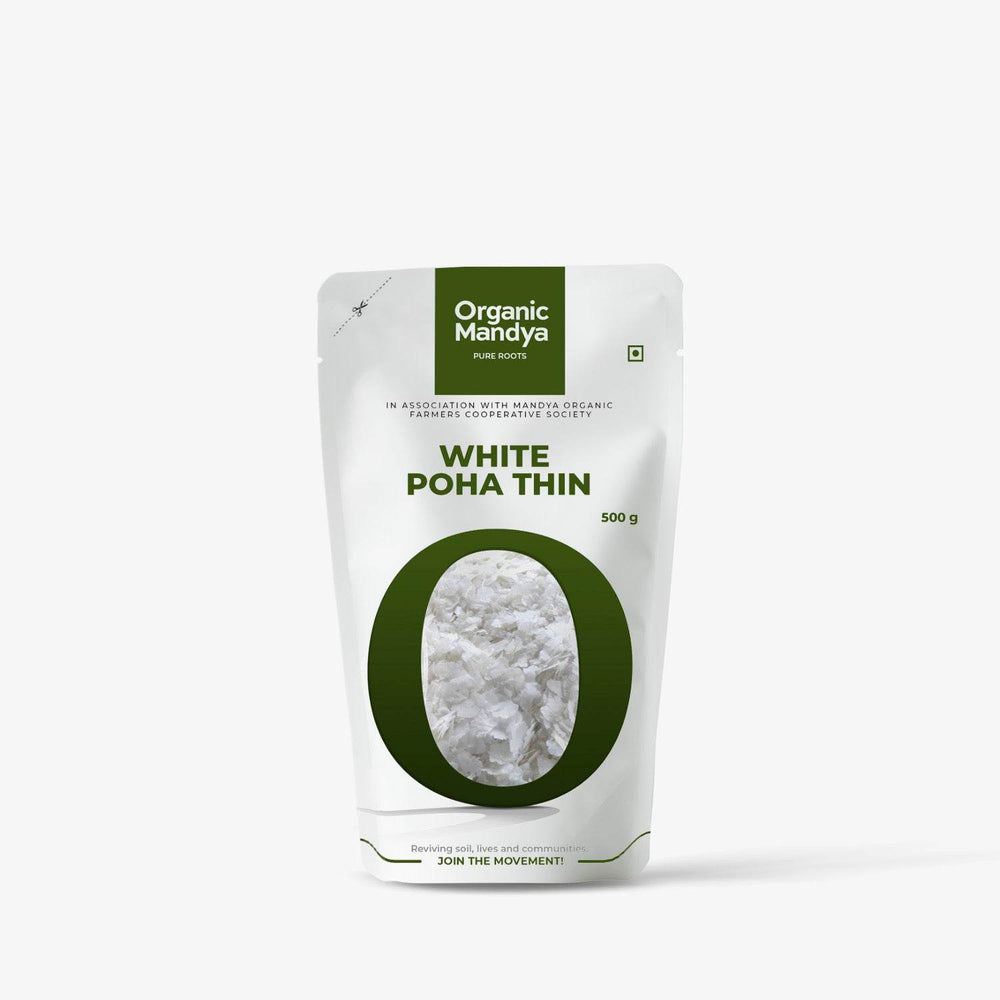 Organic White Poha Thin Organic White Poha Thin - Organic Mandya