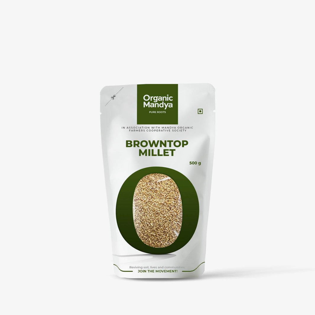 Browntop Millet (500g) Front - Organic Mandya