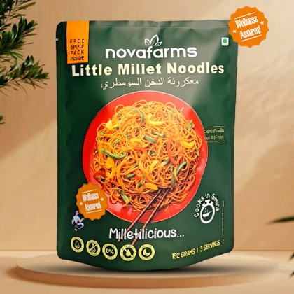 Little Millet Noodles 192g by Novafarms | Healthy Millet Noodles India Little Millet Noodles Novafarms 192g