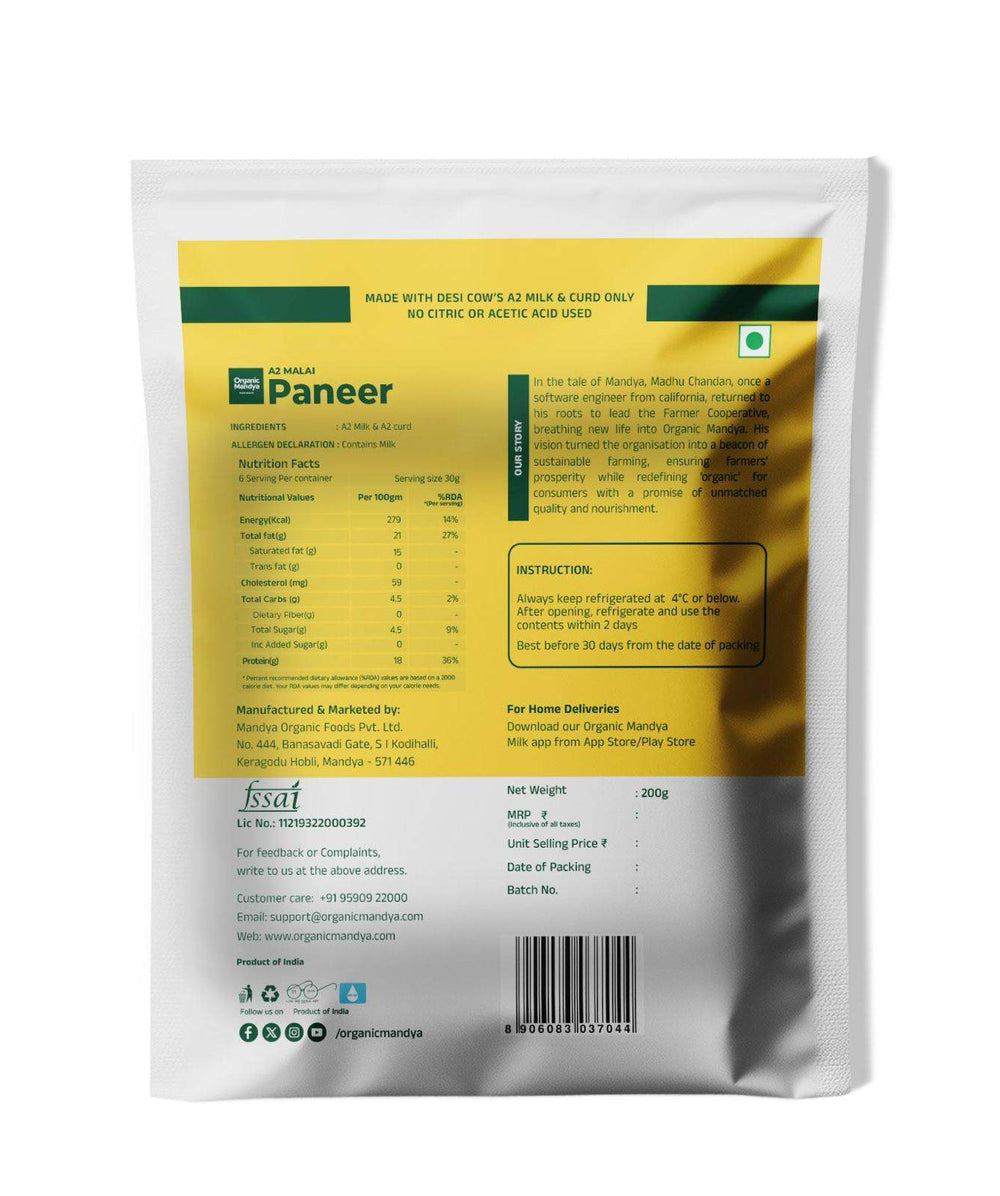 A2 Malai Paneer A2 Malai Paneer - Organic Mandya