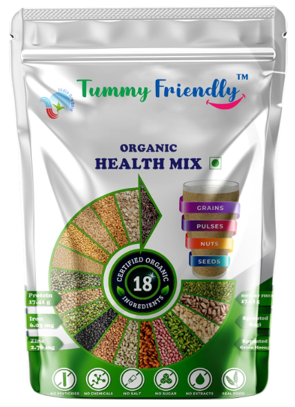 Organic Health Mix for Kids & Adults by Tummy | Natural Nutrition Tummy Organic Health Mix Kids Adults 800g