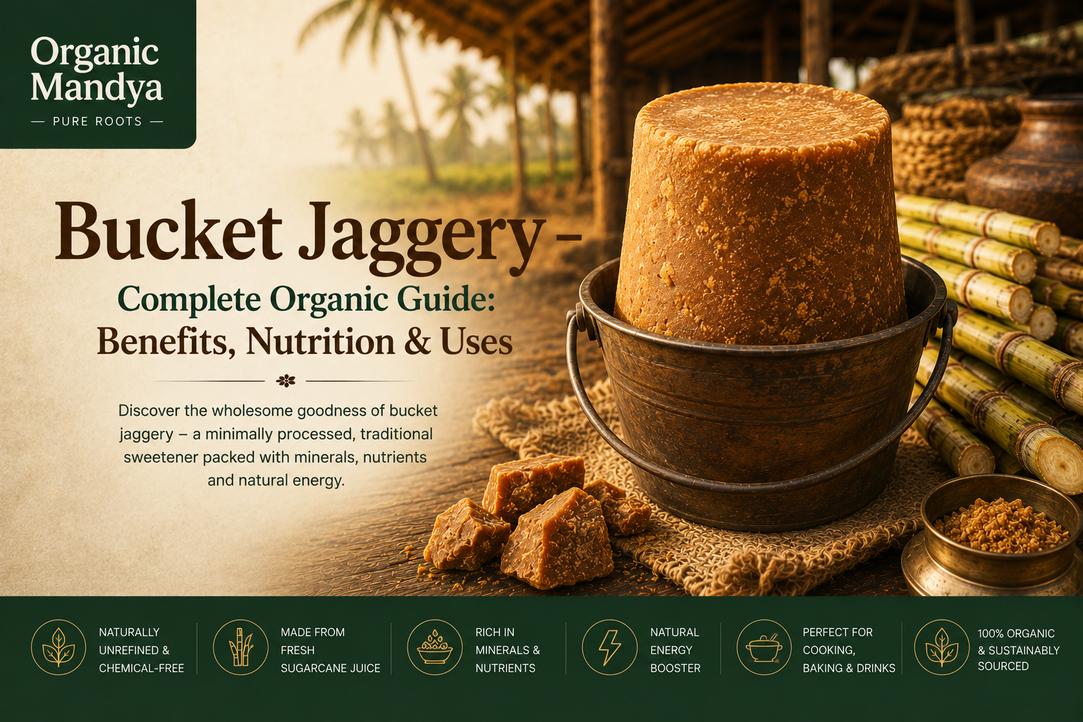 Bucket Jaggery: Your Complete Guide to Benefits, Nutrition & Uses