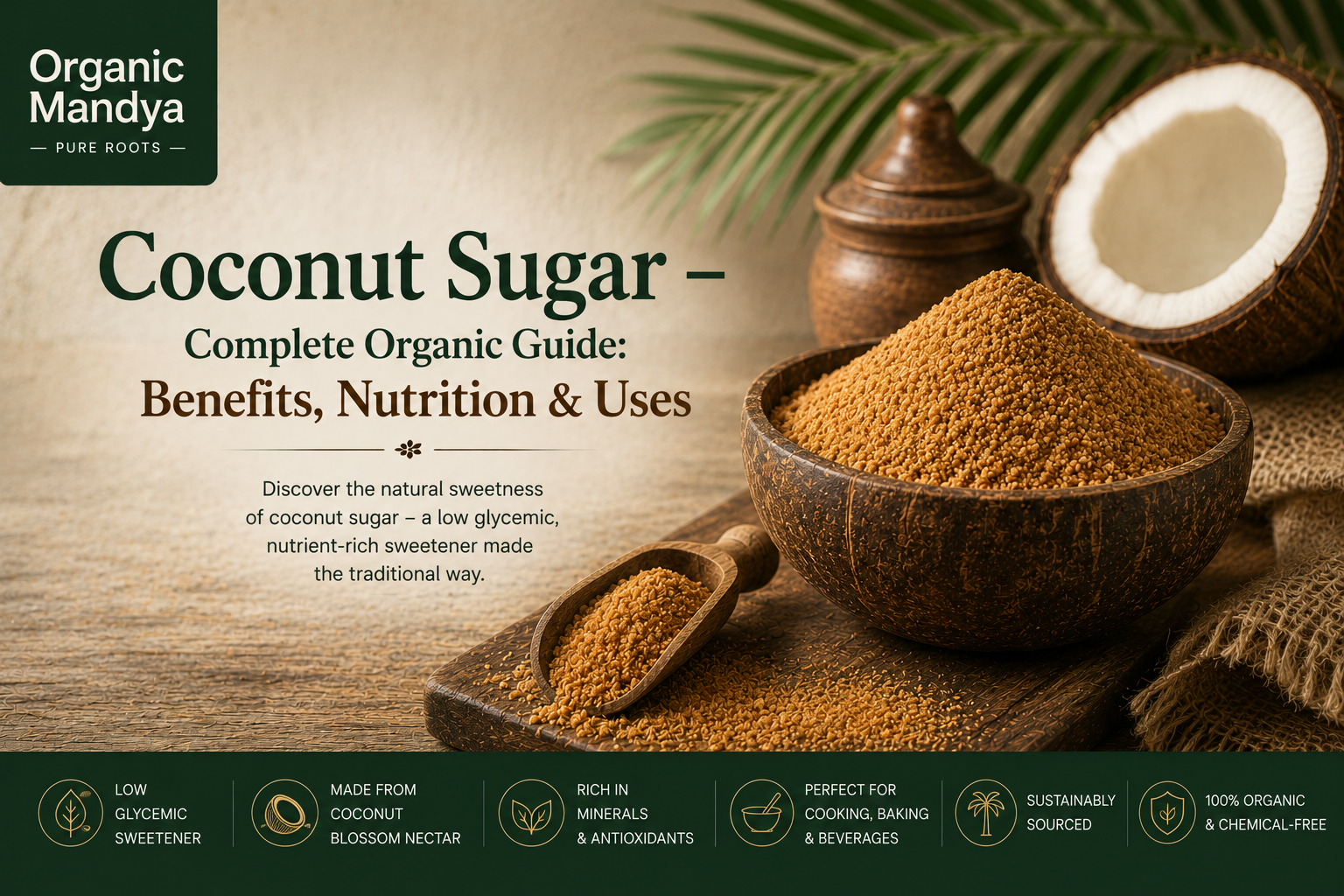 Coconut Sugar: Your Complete Guide to Benefits, Nutrition & Uses