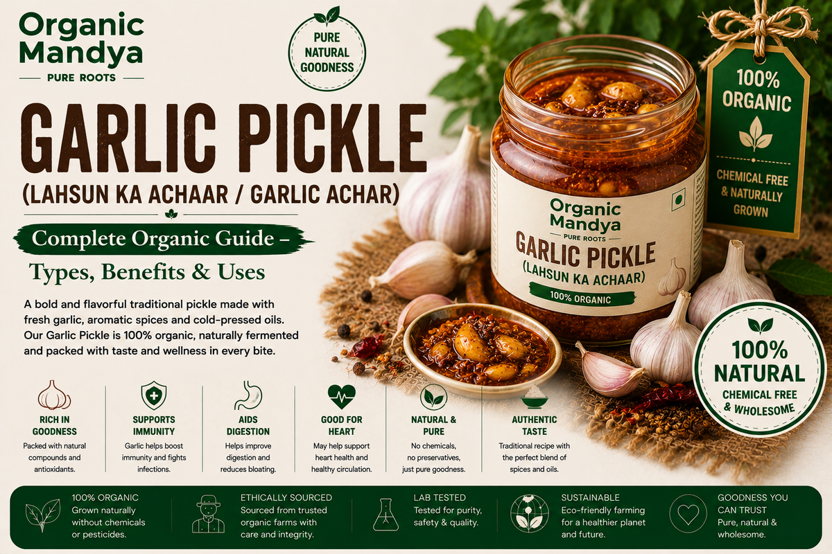 Garlic Pickle (Lahsun Ka Achaar): Your Complete Guide to Benefits, Nutrition & Why Organic Is Different