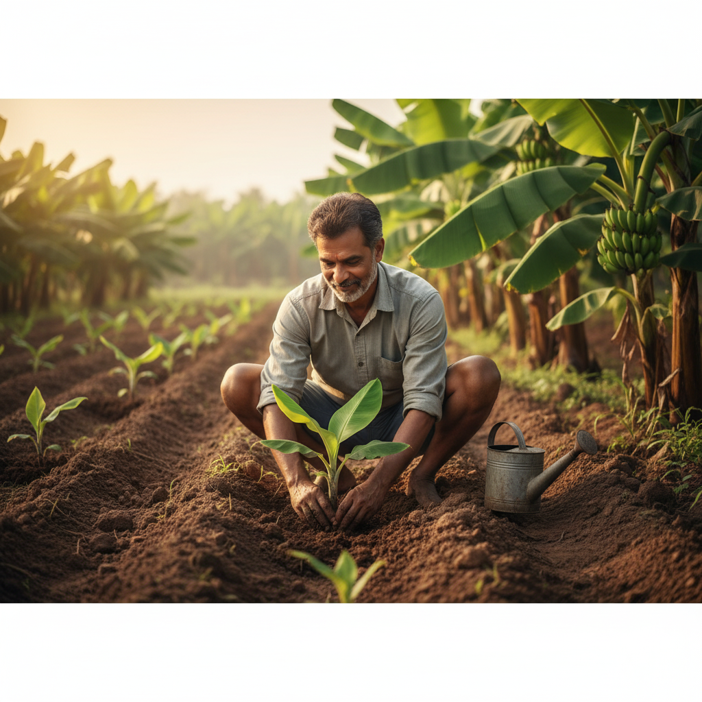 Banana Sapling Care: Planting, Irrigation & Organic Yield Techniques