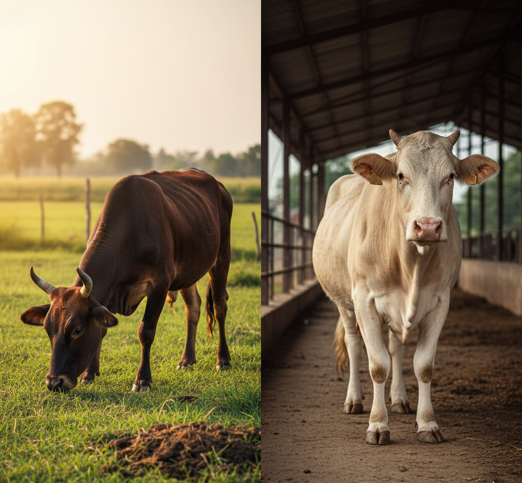 Difference Between Desi Cows & Hybrid Cows: Are We Really Drinking the Right Milk?