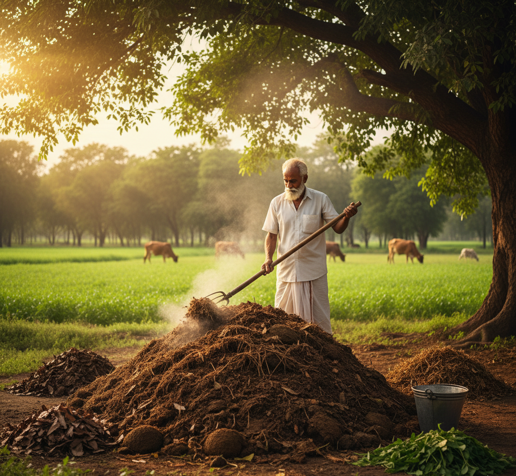 How to Prepare Free Compost from Farm Waste and Cow Manure: The Organic Mandya Way