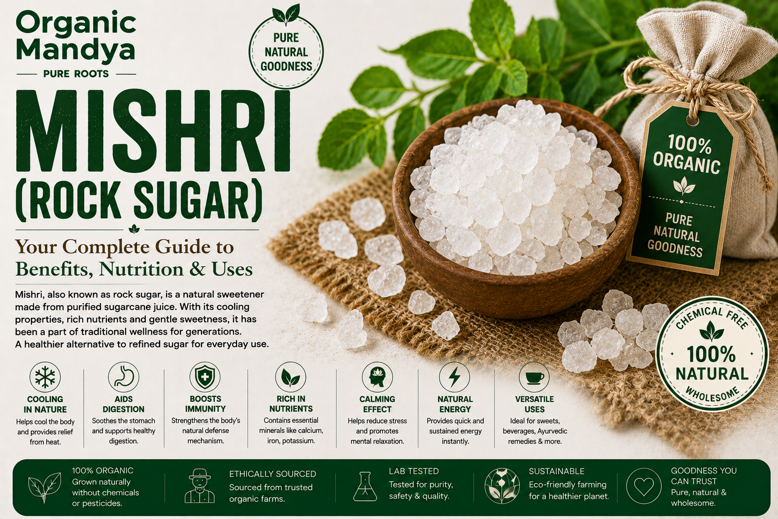 Mishri (Rock Sugar): Your Complete Guide to Benefits, Nutrition & Uses