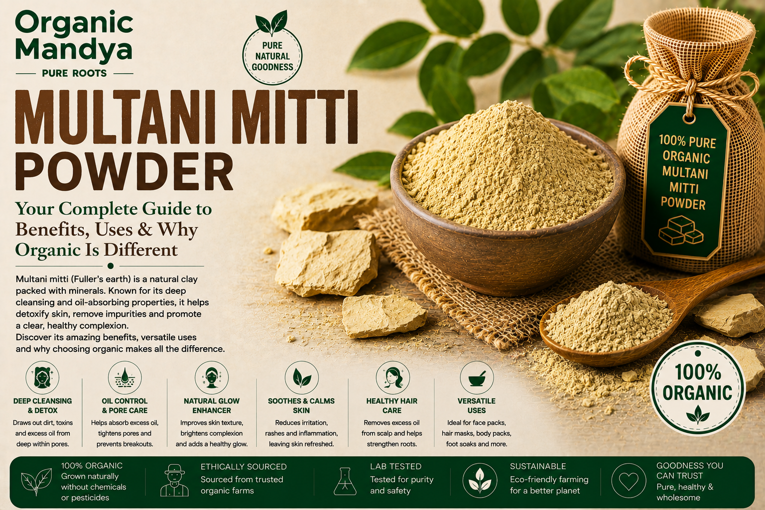 Multani Mitti Powder: Your Complete Guide to Benefits, Uses & Why Organic Is Different