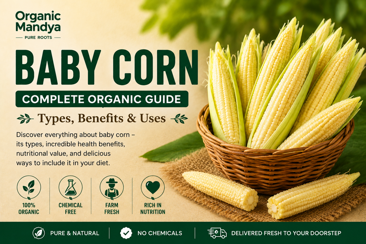 Organic Mandya Baby Corn: Complete Organic Guide | Types, Benefits & Uses