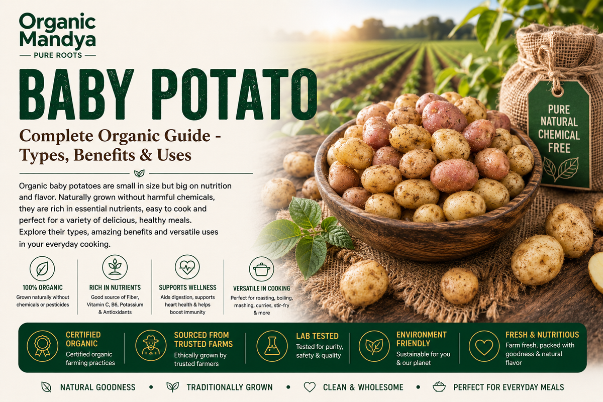 Organic Mandya Baby Potato: Complete Organic Guide | Types, Benefits & Uses