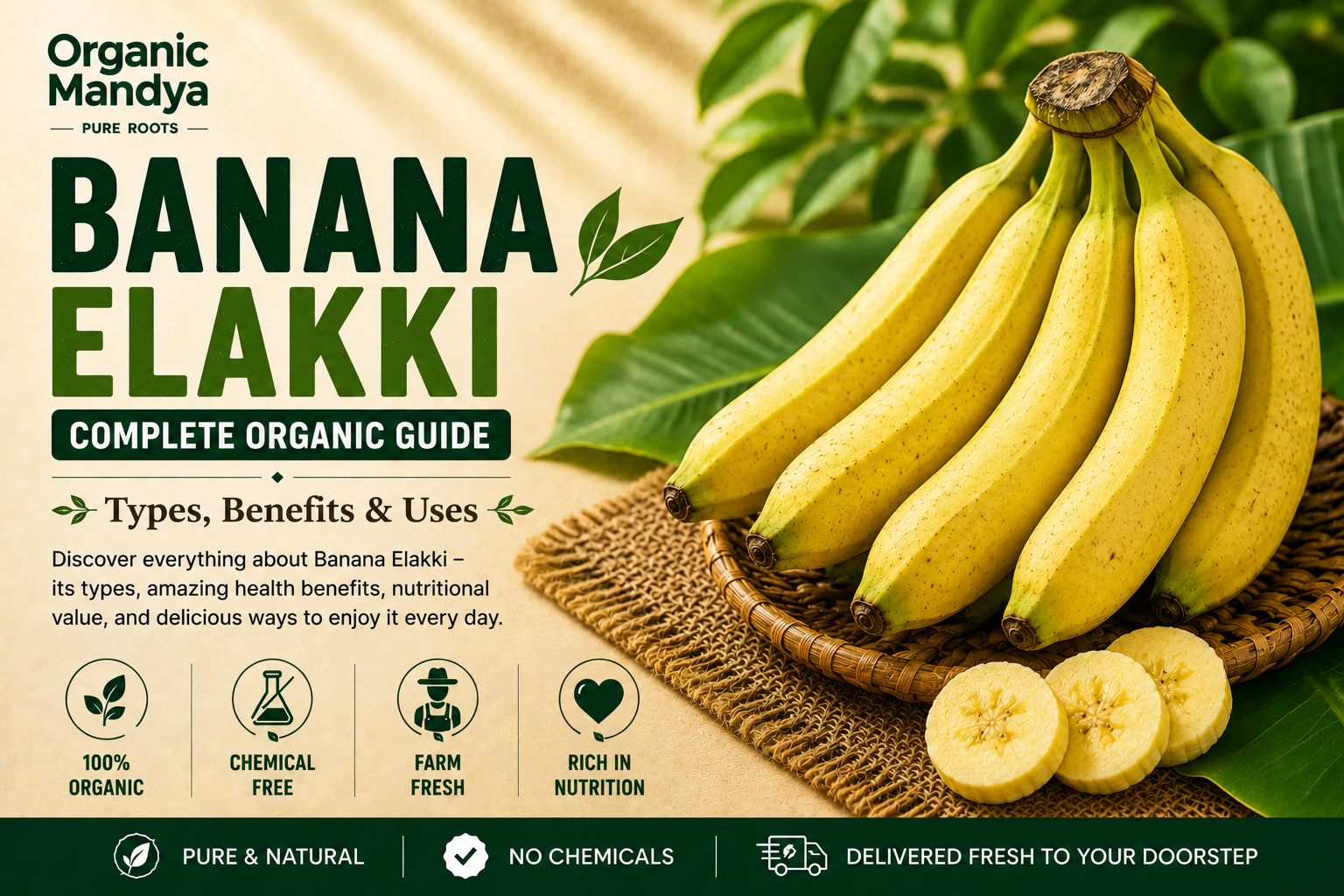 Organic Mandya Banana Elakki: Complete Organic Guide | Types, Benefits & Uses