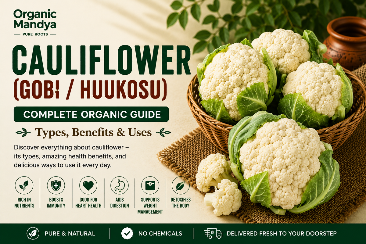 Organic Mandya Cauliflower (Gobi / Huukosu): Complete Organic Guide | Types, Benefits & Uses