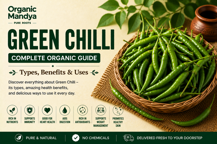 Organic Mandya Green Chilli : Complete Organic Guide | Types, Benefits & Uses