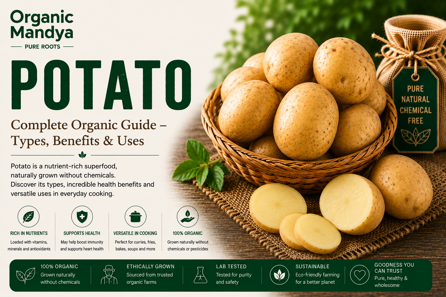 Organic Mandya Potato : Complete Organic Guide | Types, Benefits & Uses