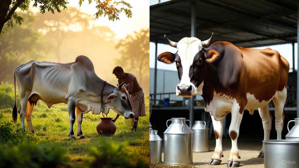 Desi Cow Milk vs HF Cow Milk: Understanding the Difference That Matters