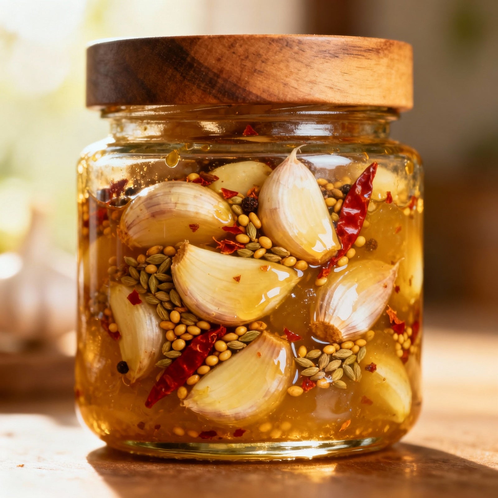 Homemade Garlic Pickle Recipe | Spicy, Tangy & Long-Lasting Achaar Made with Organic Ingredients