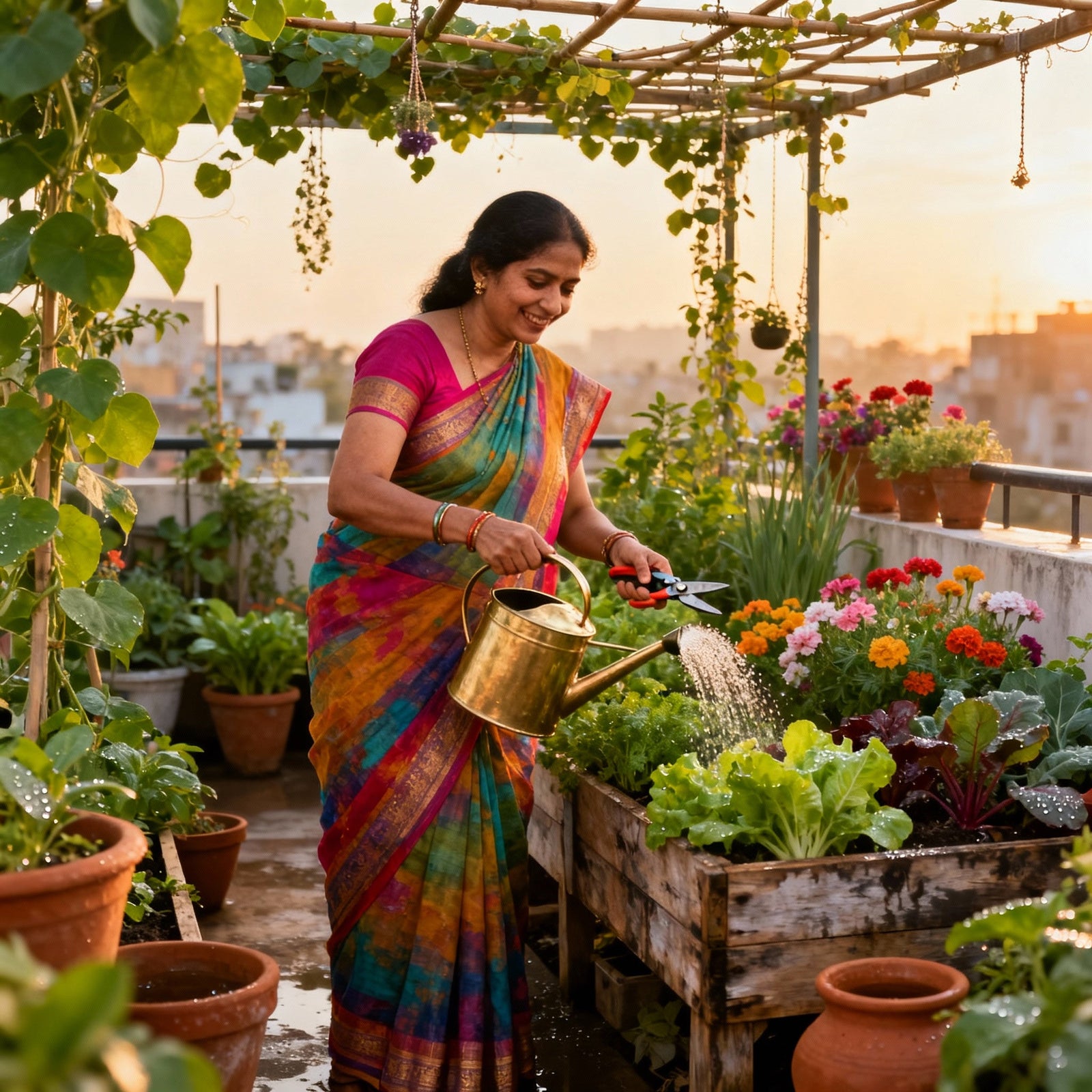 A Homemaker’s Beautiful Terrace Garden: Growing Joy, Health, and Sustainability at Home