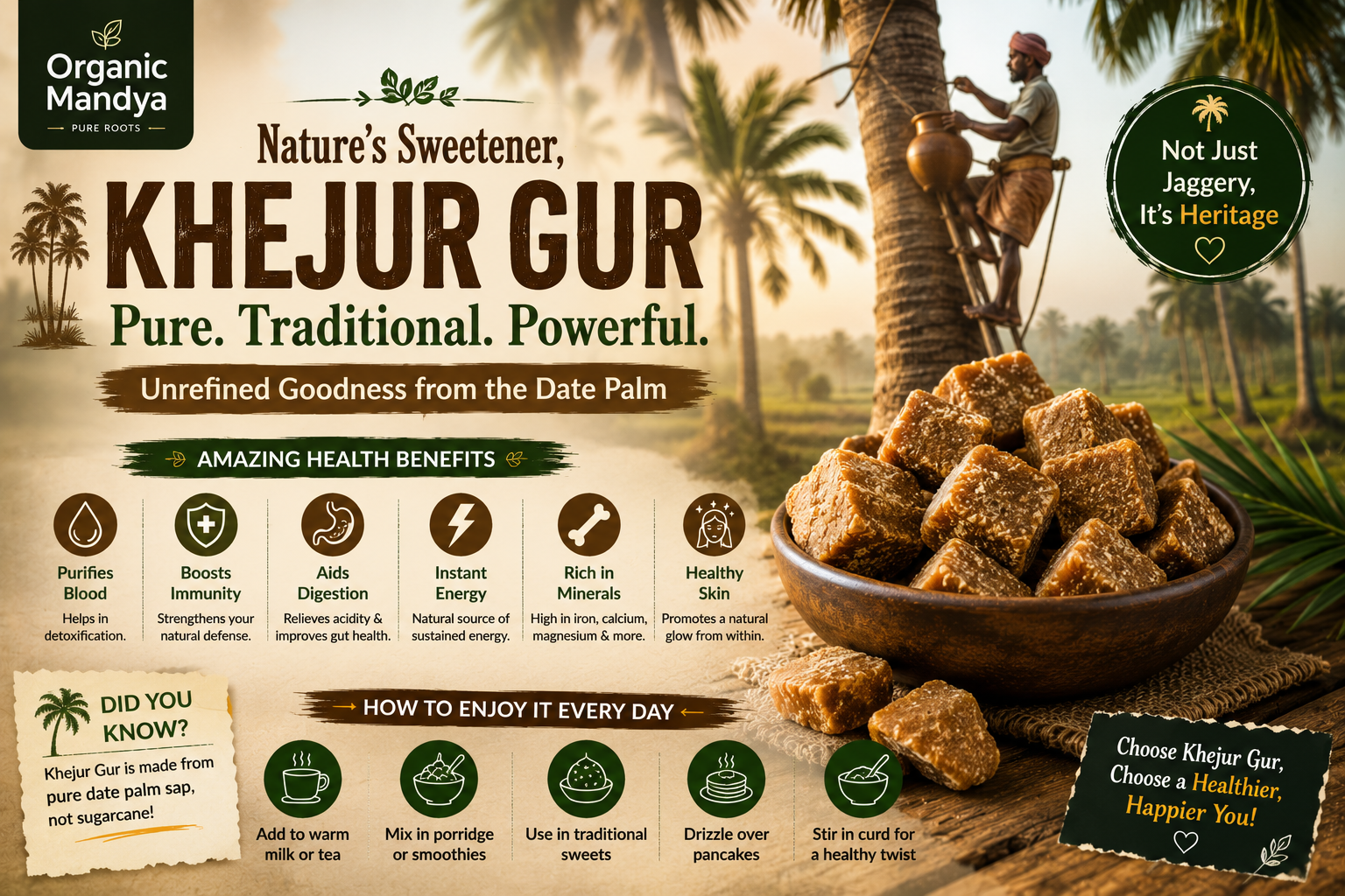 Khejur Gur Benefits: Complete Guide to Health Effects & How to Use