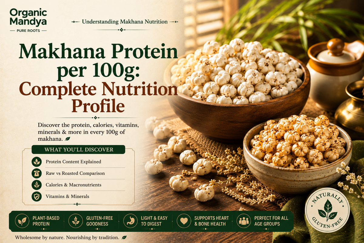 Makhana Protein per 100g: Complete Nutrition Profile (Raw vs Roasted)
