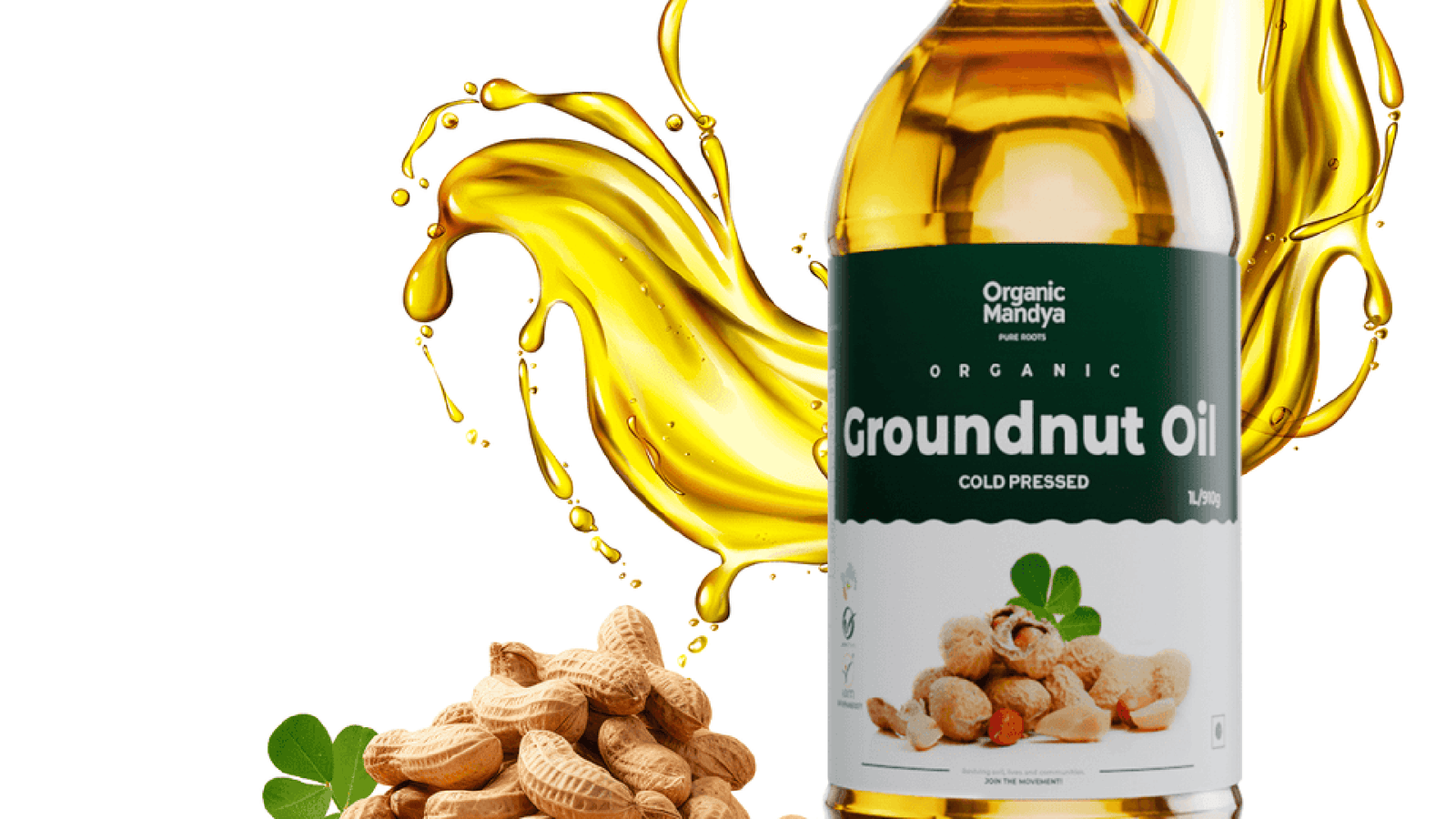 Buy Cold Pressed Groundnut Oil Online - 100% Pure, Wood Pressed & Heart-Healthy