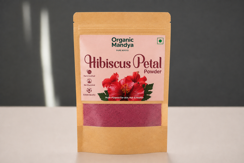 Hibiscus Petal Powder | For Hair, Skin & Herbal Tea (100g Pouch)