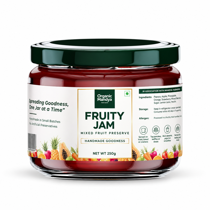 Mixed Fruit Jam |  Fruity Jam without Refined Sugar