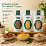 Organic Mandya  Protein Pulses Combo – Brown Chana, Moong Dal & Kabuli Chana