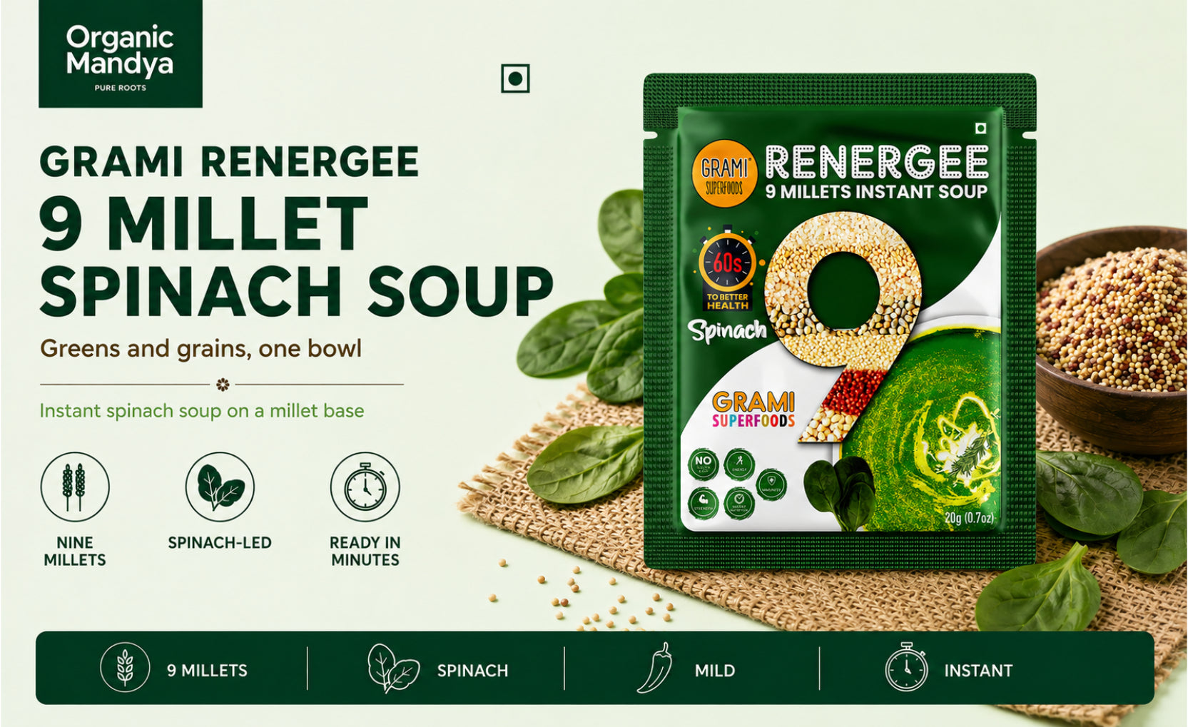 9 millet spinach soup