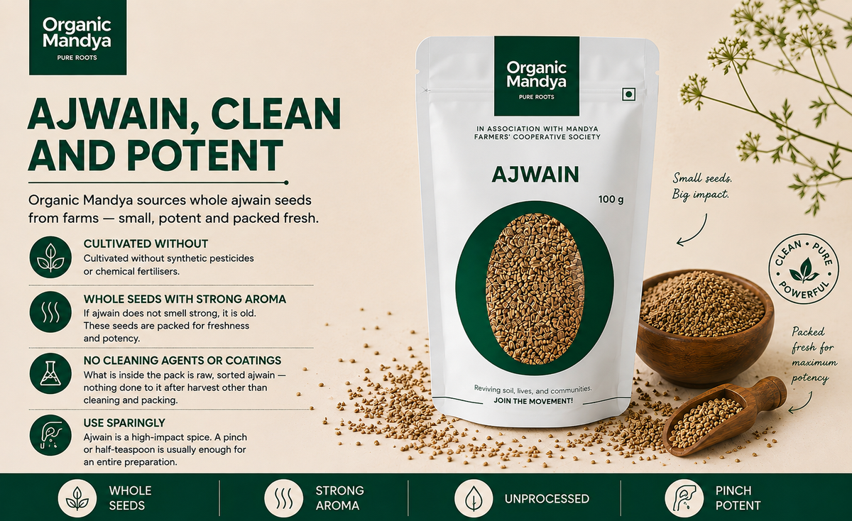 clean ajwain carom seeds