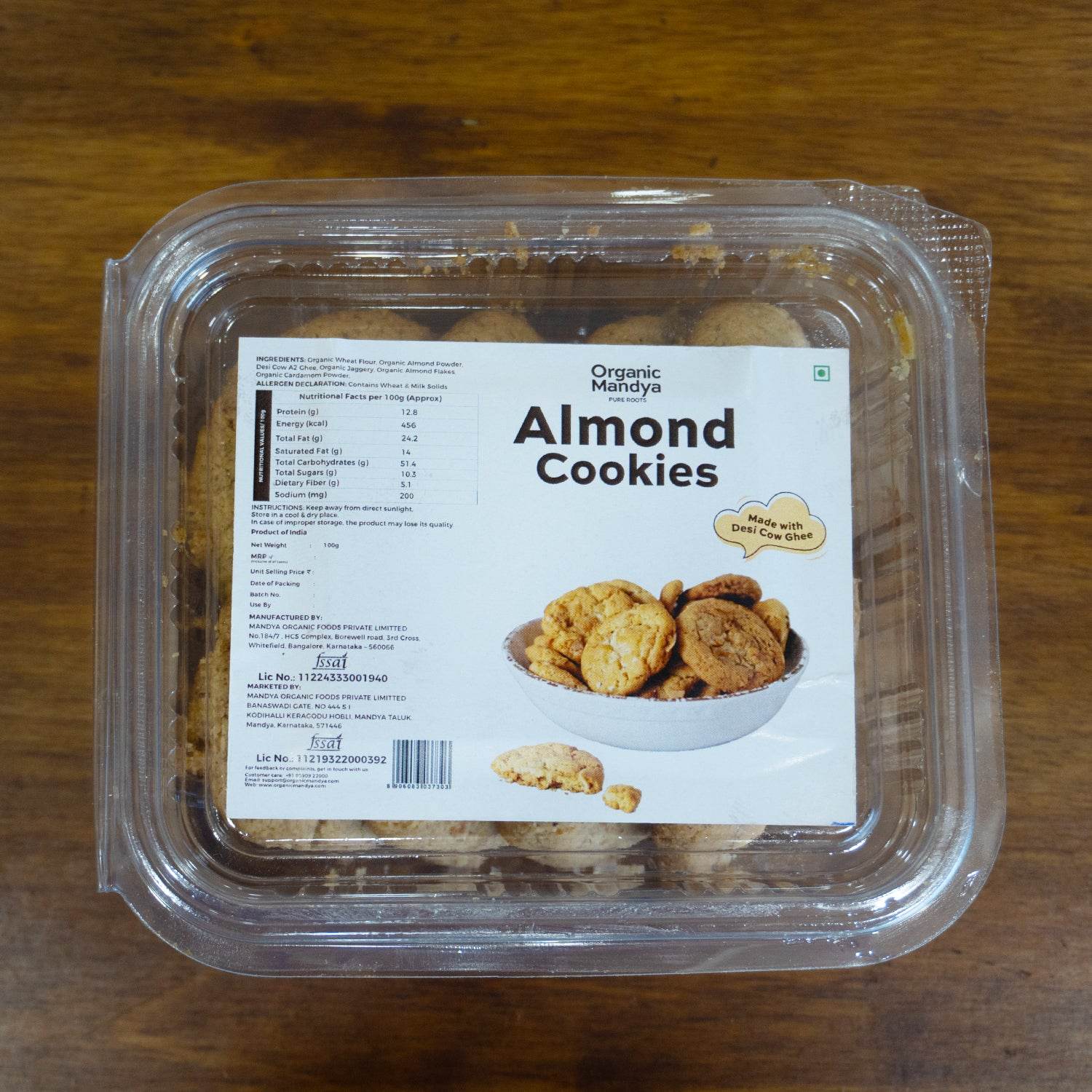 Almond Cookie (100g) - Organic Mandya